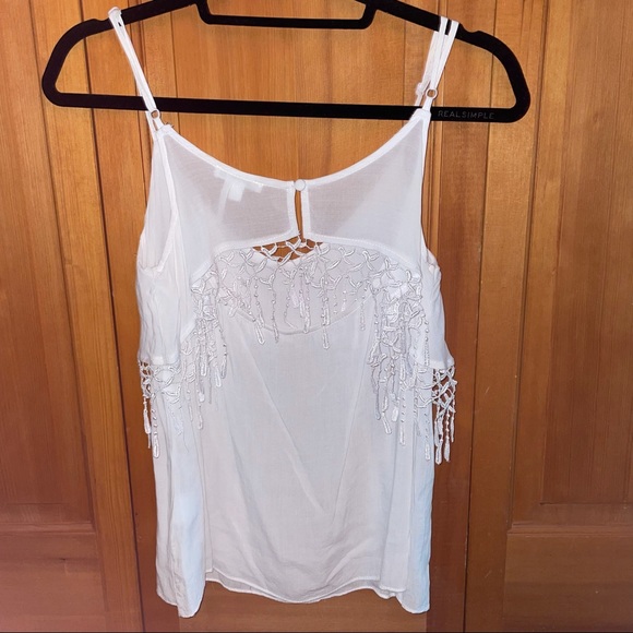 NWOT MarineBlu Fringe Tank Top - Picture 2 of 2